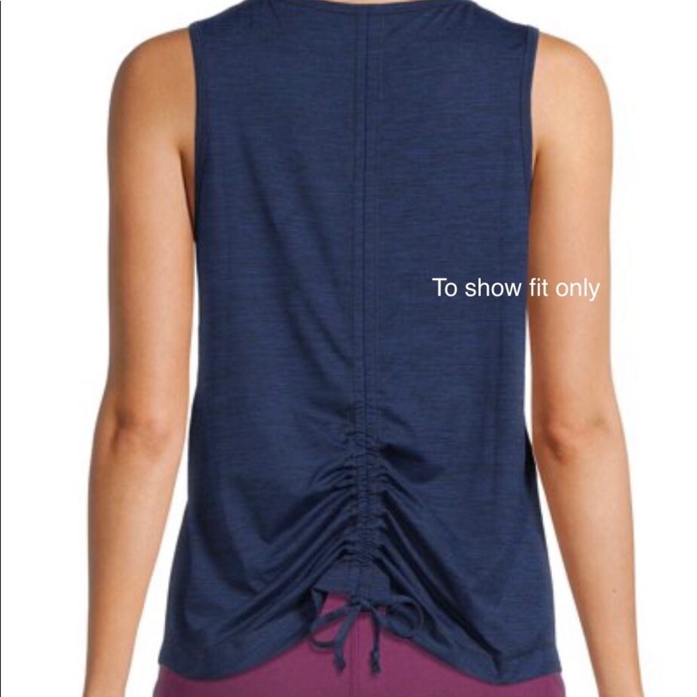 Activ8 Womens Black Scrunch Back Athletic Work-Out Tank Top Size Medium - Picture 8 of 9